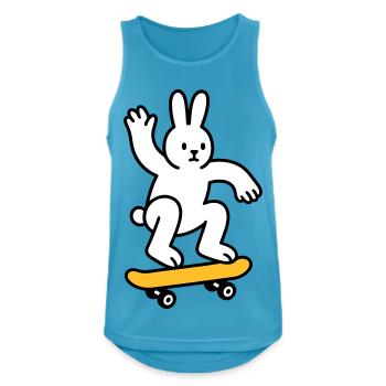 Skate Bunny Graphic Art - Men's Breathable Tank Top - sapphire blue - Front - Nick (188cm)
