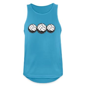 Volleyball Ball Team - Männer Tank Top atmungsaktiv - Saphirblau - Vorne - Nick (188cm)