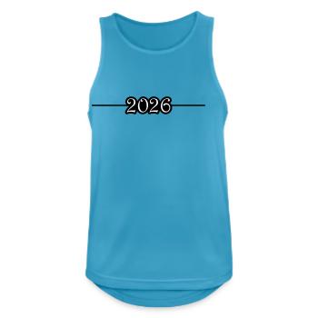 2026 Line - Men's Breathable Tank Top - sapphire blue - Front - Nick (188cm)