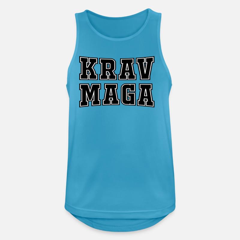 Krav (Kraw) - Tank top męski oddychający - szafirowy