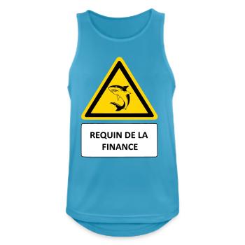 Hai der Finanzen - Männer Tank Top atmungsaktiv - Saphirblau - Vorne - Nick (188cm)