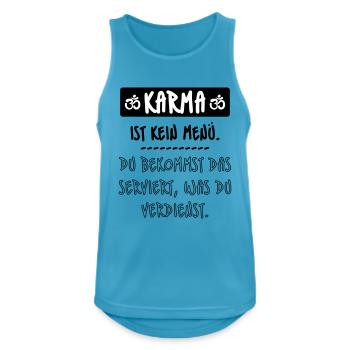 Karma, Schicksal, Buddha - Männer Tank Top atmungsaktiv - Saphirblau - Vorne - Nick (188cm)
