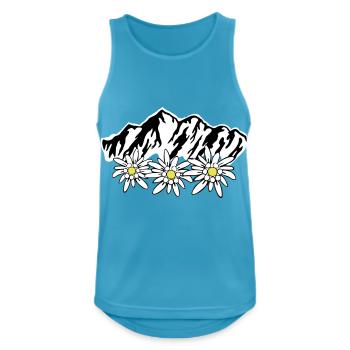 Mountains and Edelweiss - Men's Breathable Tank Top - sapphire blue - Front - Nick (188cm)