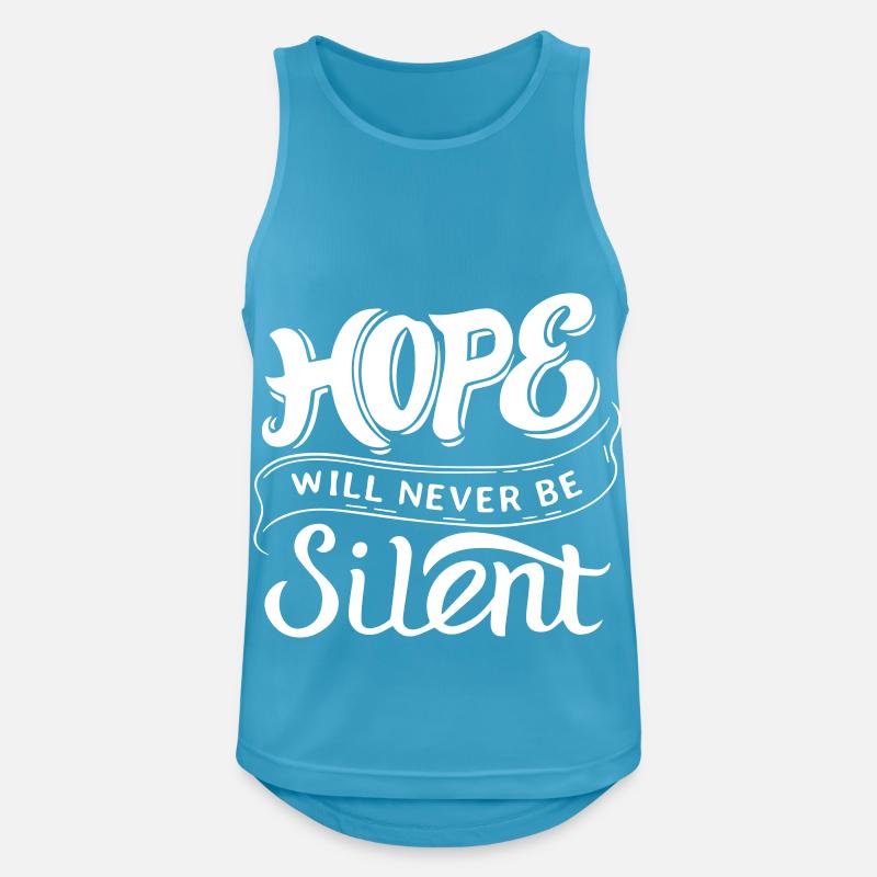 Hope Will Never Be Silent - Männer Tank Top atmungsaktiv - Saphirblau
