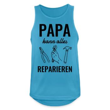 Papa reparieren Werkzeug Geschenk Heimwerker Zange - Männer Tank Top atmungsaktiv - Saphirblau - Vorne - Nick (188cm)