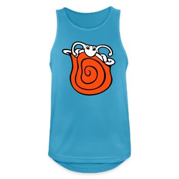 Snail shell snail hides cute shy - Men's Breathable Tank Top - sapphire blue - Front - Nick (188cm)