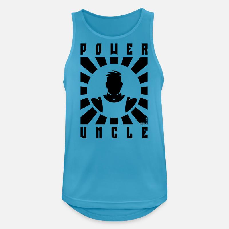 Power Uncle (Strahlen / Black) - Männer Tank Top atmungsaktiv - Saphirblau