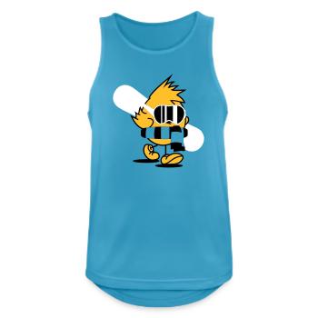 Ein Küken mit Snowboard,Schal und Snowboardbrille - Männer Tank Top atmungsaktiv - Saphirblau - Vorne - Nick (188cm)