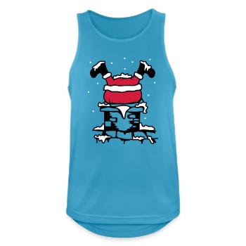 Nikolaus steckt im Schornstein fest - Männer Tank Top atmungsaktiv - Saphirblau - Vorne - Nick (188cm)