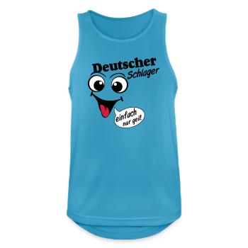 Schlager Party , Schlager Musik , einfach nur geil - Männer Tank Top atmungsaktiv - Saphirblau - Vorne - Nick (188cm)