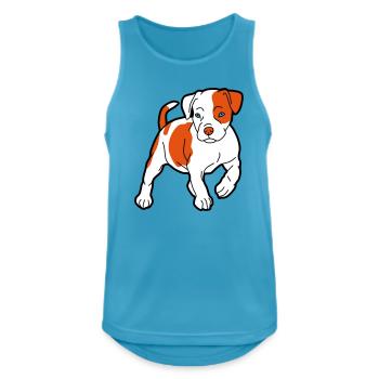 American Staffordshire Terrier - Débardeur respirant Homme - bleu saphir - Devant - Nick (188cm)