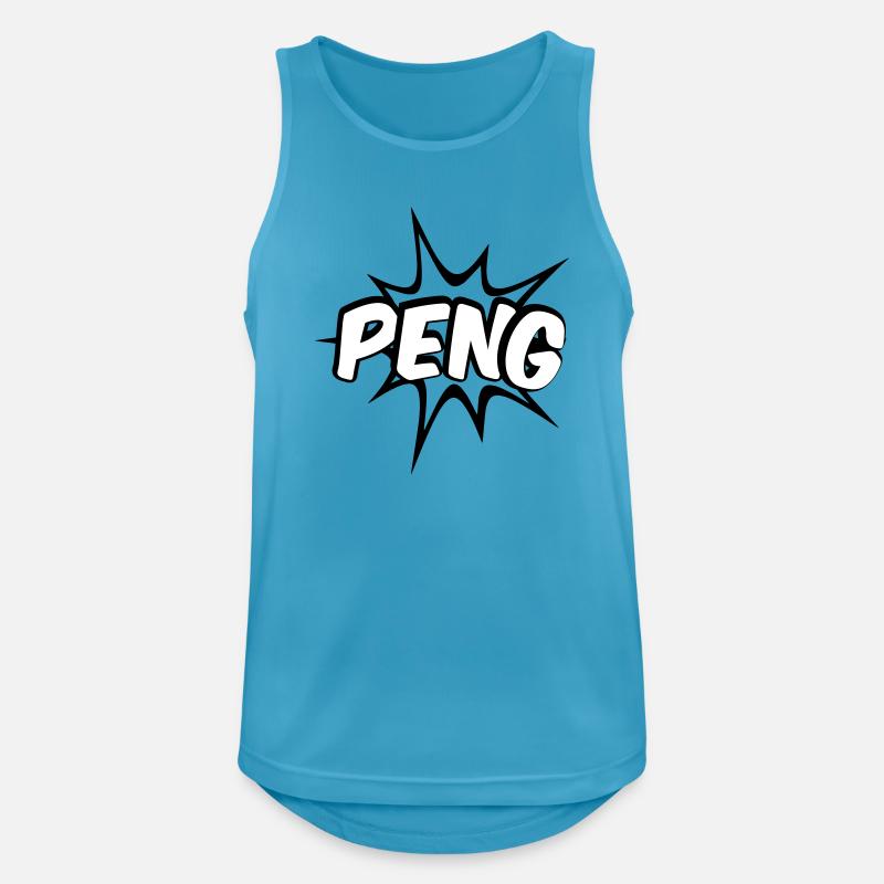 Peng Comic Design - Men's Breathable Tank Top - sapphire blue