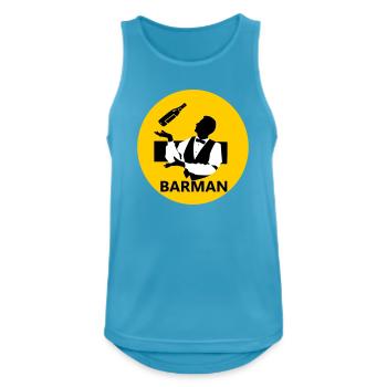Bartender - Men's Breathable Tank Top - sapphire blue - Front - Nick (188cm)