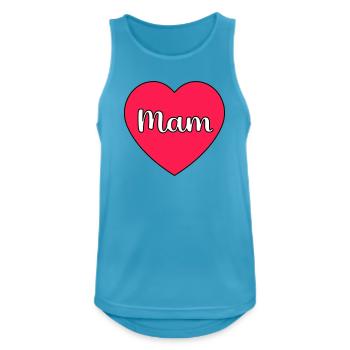 Mama Hart - Männer Tank Top atmungsaktiv - Saphirblau - Vorne - Nick (188cm)