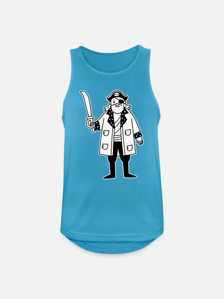 Pirat - Männer Tank Top atmungsaktiv - Saphirblau