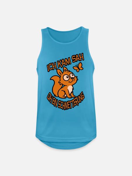 Verträumtes Eichhörnchen mit Spruch - Männer Tank Top atmungsaktiv - Saphirblau
