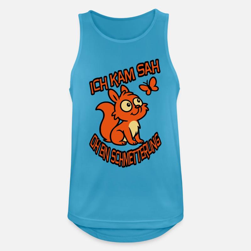 Verträumtes Eichhörnchen mit Spruch - Männer Tank Top atmungsaktiv - Saphirblau