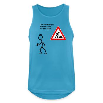 Work for the state - Men's Breathable Tank Top - sapphire blue - Front - Nick (188cm)