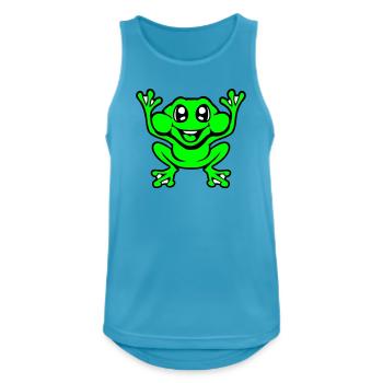 Frog Toad Laughs Funny Jumping Happy Comic - Men's Breathable Tank Top - sapphire blue - Front - Nick (188cm)
