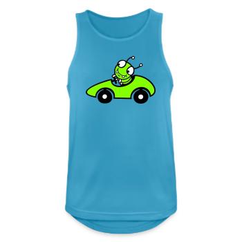 Raupe Wurm Rennauto Rennwagen Schnell Fahren Sport - Männer Tank Top atmungsaktiv - Saphirblau - Vorne - Nick (188cm)