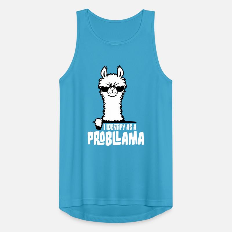 I Identify As A Probllama Cool Lama Problem Spruch Männer Tank Top atmungsaktiv