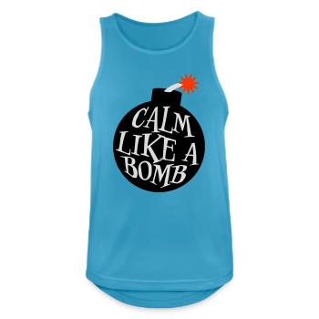 Calm Like Bomb Paradox Ironie Humor Explosiv Witz - Männer Tank Top atmungsaktiv - Saphirblau - Vorne - Nick (188cm)