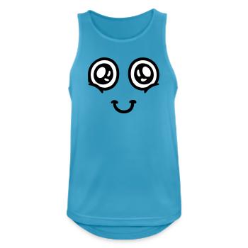 Head in the Clouds - Männer Tank Top atmungsaktiv - Saphirblau - Vorne - Nick (188cm)