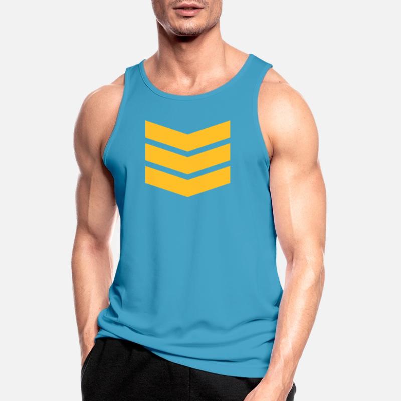Chevron Stack Bold Pattern Men's Breathable Tank Top