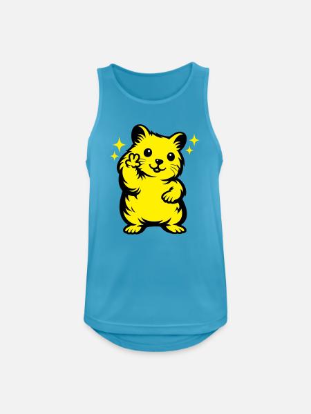 Hamster Cartoon - Männer Tank Top atmungsaktiv - Saphirblau