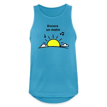 Another morning - Men's Breathable Tank Top - sapphire blue - Front - Nick (188cm)