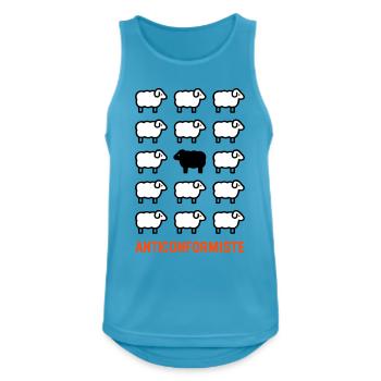 Nonconformist - Black Sheep - Anarchist Punk - Men's Breathable Tank Top - sapphire blue - Front - Nick (188cm)