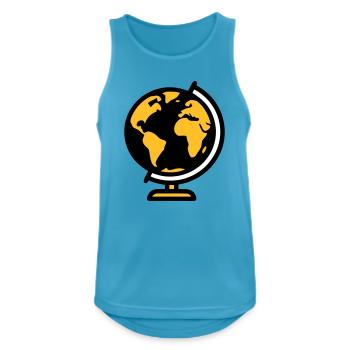 Globus Weltkugel Erde Schule - Männer Tank Top atmungsaktiv - Saphirblau - Vorne - Nick (188cm)