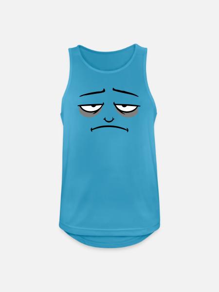 Grumpy sad disappointed face funny - Men's Breathable Tank Top - sapphire blue