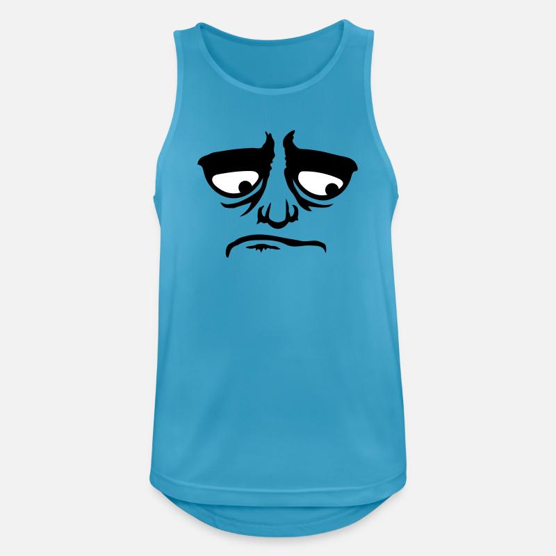 Grumpy sad disappointed face funny - Men's Breathable Tank Top - sapphire blue