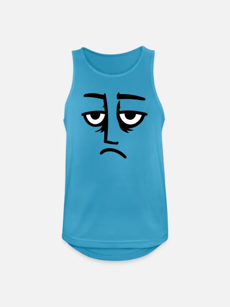 Grumpy sad disappointed face funny - Men's Breathable Tank Top - sapphire blue