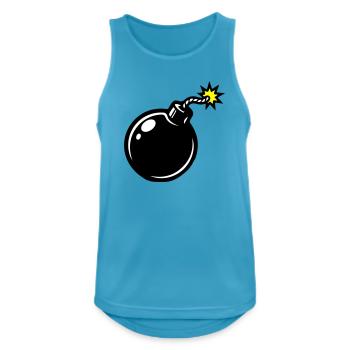 Bombe Comic - Männer Tank Top atmungsaktiv - Saphirblau - Vorne - Nick (188cm)
