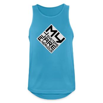 All My Systems Are Nervous Funny Fear Nerd Logo - Men's Breathable Tank Top - sapphire blue - Front - Nick (188cm)