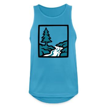 River Forest Nature Logo - Men's Breathable Tank Top - sapphire blue - Front - Nick (188cm)