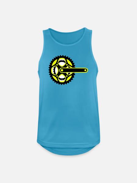 Bicycle Chainring Icon - Men's Breathable Tank Top - sapphire blue