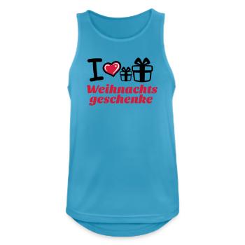 I Love Weihnachtsgeschenke  - Männer Tank Top atmungsaktiv - Saphirblau - Vorne - Nick (188cm)