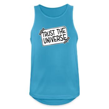 Trust The Universe Spirituell Universum Zitat Logo - Männer Tank Top atmungsaktiv - Saphirblau - Vorne - Nick (188cm)