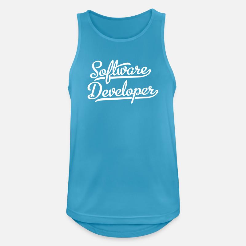 Software Developer - Männer Tank Top atmungsaktiv - Saphirblau