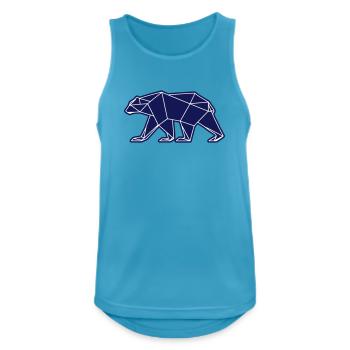 Eisbär Polar Bär Polygon Symbol - Männer Tank Top atmungsaktiv - Saphirblau - Vorne - Nick (188cm)
