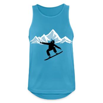 Snowboarders et montagnes avec neige - Débardeur respirant Homme - bleu saphir - Devant - Nick (188cm)