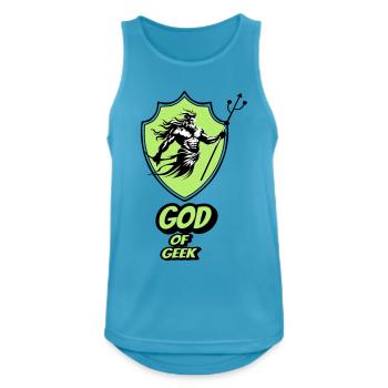 Gott des Geeks - Männer Tank Top atmungsaktiv - Saphirblau - Vorne - Nick (188cm)