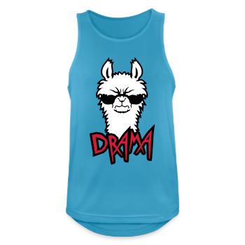 Lama Cool Wütend Sonnenbrille Pelzig Sauer Alpaka - Männer Tank Top atmungsaktiv - Saphirblau - Vorne - Nick (188cm)