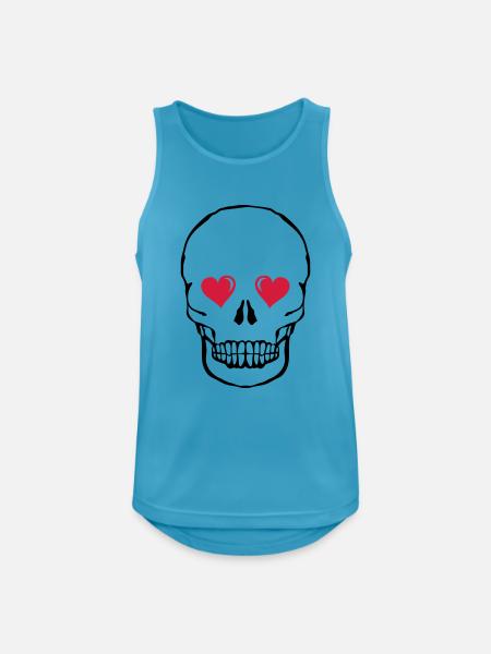 skull love 002 - Men's Breathable Tank Top - sapphire blue