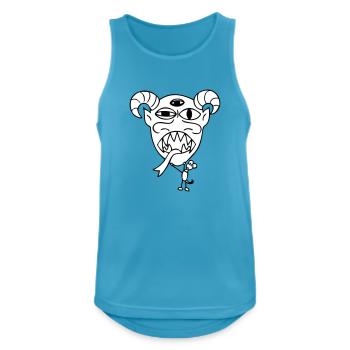 Monster "Maskito" weiss gefuellt - Männer Tank Top atmungsaktiv - Saphirblau - Vorne - Nick (188cm)