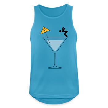 Pool Party | Cocktail Springer - Männer Tank Top atmungsaktiv - Saphirblau - Vorne - Nick (188cm)