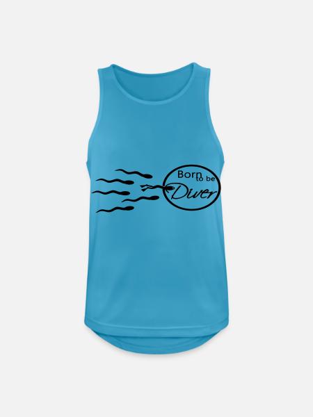 born to be diver - Männer Tank Top atmungsaktiv - Saphirblau
